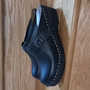 TROENTORP Donatello Black Leather Clogs EUR 41 US 11W/8M